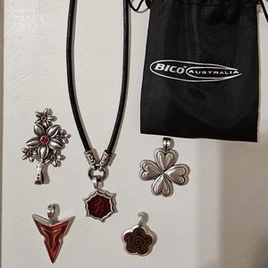 Lot of 5 Bico Australia pendants with necklace